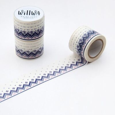 Ruban washi à bordure tricotée
