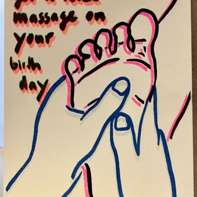 Biglietto rosa massaggio ai piedi