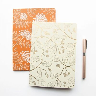 A5 Notebook Gold & Orange