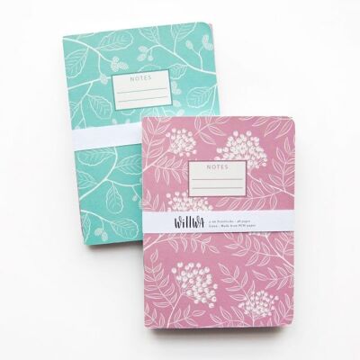 A6 Notebook Pink & Blue