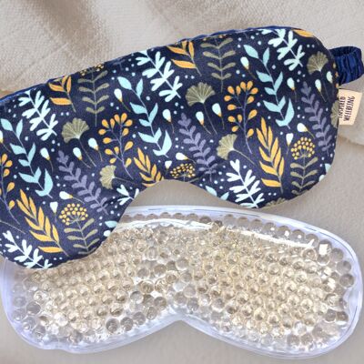 Multi-Function Luxury Velour Eye Mask With Removable Cooling Therapy Gel Pack. Scandi Design