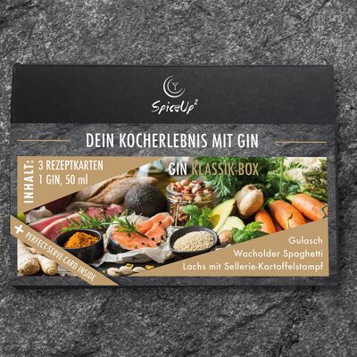 GIN CLASSIC BOX - ROSHAIN GIN - 50 ml - 47% VOL - 3 ricette + Perfect Serve Rad