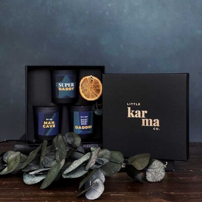 Father's Day refillable candle gift set box