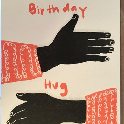 Karte Birthday Hug Rot