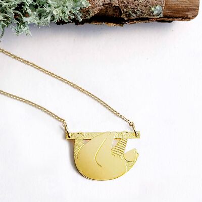 Gold Sloth Necklace