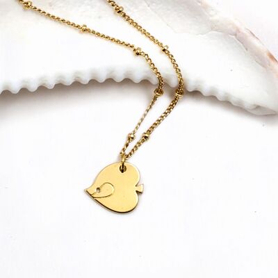 Gold Angel Fish Necklace