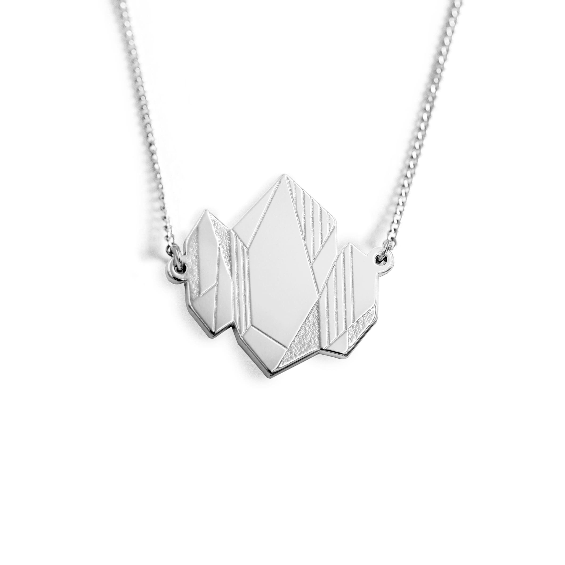 Collana di cristallo d'argento