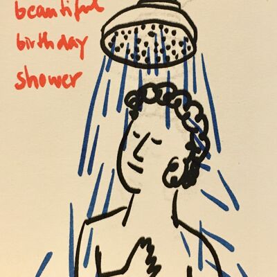 Carte de douche d'anniversaire