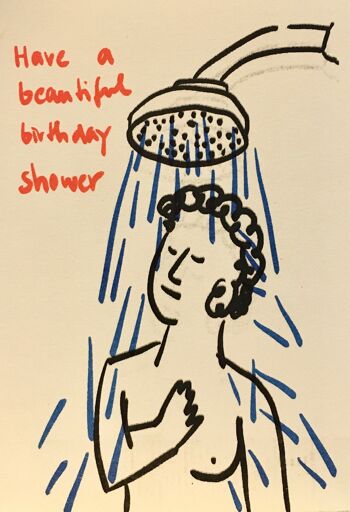Carte de douche d'anniversaire
