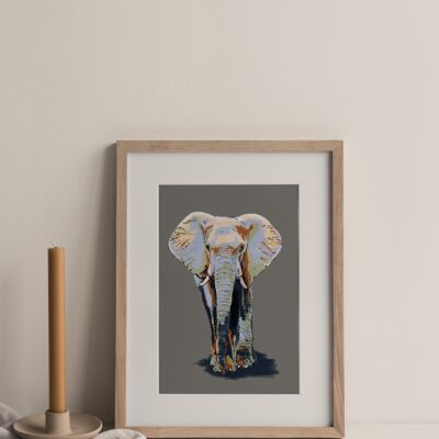Elephant Art print A5