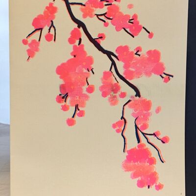 Card cherry blossoms