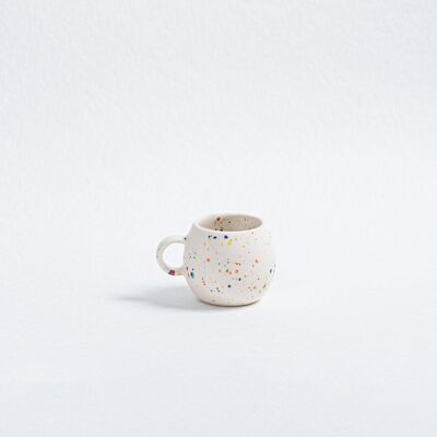 New Party Taza de café espresso con forma de bola, color blanco, 90 ml