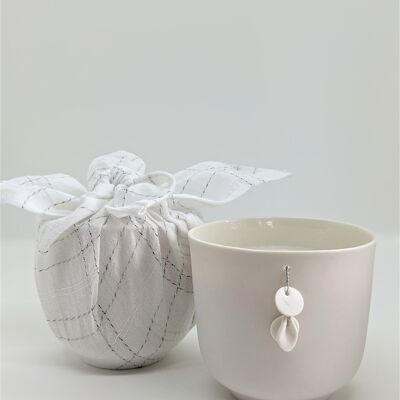 Porcelain candle, Cotton Flower fragrance