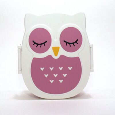 Back to school - Back to School - Owl snack box - Pink - BPA free