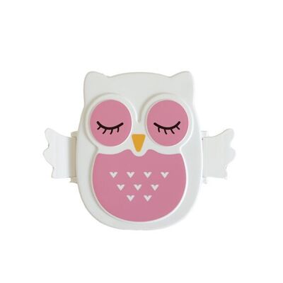 Boite à goûter - Chouette Rose - Sans BPA - Lunch Box