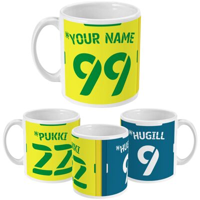 Norwich City - Personalised Home/Away Mug