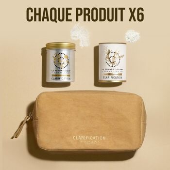 OFFRE DÉCOUVERTE • PACK DE 6 • Shampoing sec + Exfoliant + Trousse 1