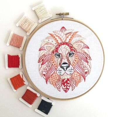 Lion Embroidery Kit