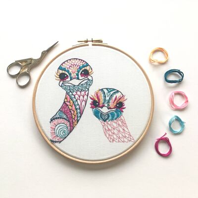 Ostrich Embroidery Kit