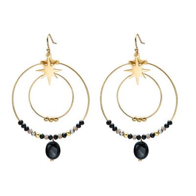 Boucles d'oreilles Hedjou Noir