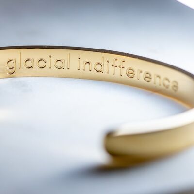 Glacial Indifference Bangle - Gold Plate