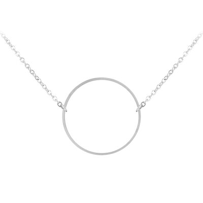 Circle Pendant - Polished Steel