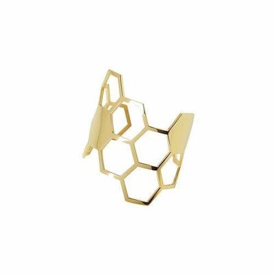 Honeycomb Ring - 18K Gold Plate