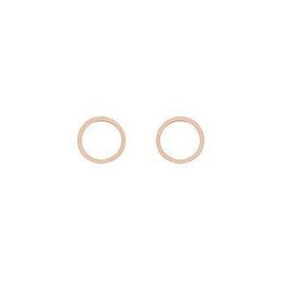Circle Stud Earrings - 18k Gold Plate