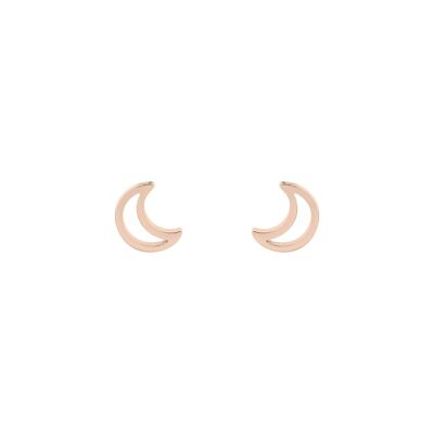 Moon Cloud Pendant - Set Of Pendant & Moon Studs in Rose Gold