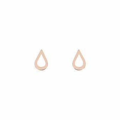 Rain Drop Stud Earrings - 18kt Rose Gold Plate