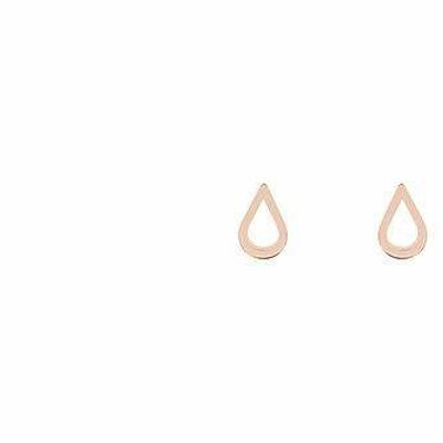 Rain Drop Stud Earrings - 18kt Rose Gold Plate