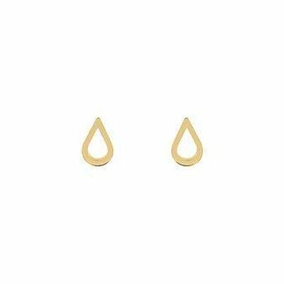 Rain Drop Stud Earrings - 18kt Gold Plate