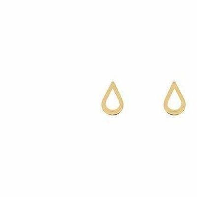 Rain Drop Stud Earrings - 18kt Gold Plate