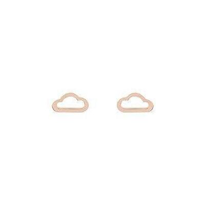 Cloud Stud Earrings - 18kt Rose Gold Plate