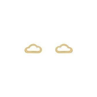 Cloud Stud Earrings - 18kt Gold Plate