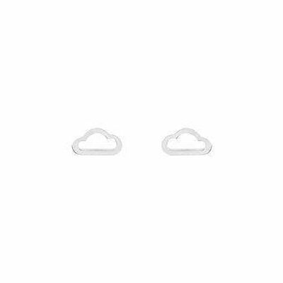 Cloud Stud Earrings - Polished stainless steel