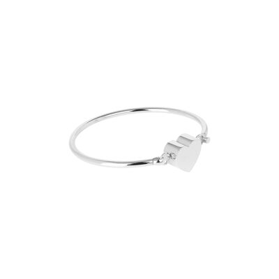 Candy Heart Bangle Personalised - Polished Stainless Steel