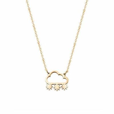 Snowflake Cloud Pendant - 18kt Gold Plate