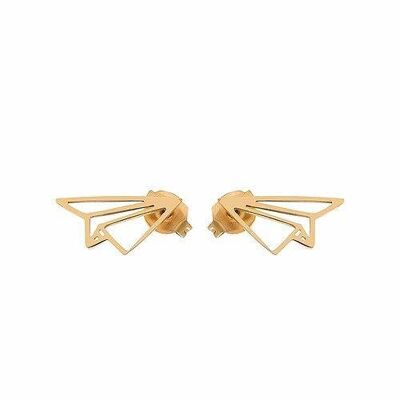 Paper Plane Studs - 18kt Gold Plate