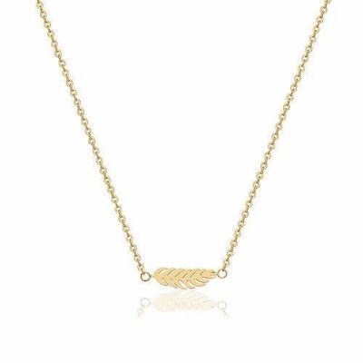 Feather Pendant - 18kt Gold Plate