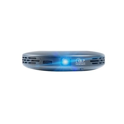 Lenso Space Mini Video Projector, 70 ANSI lumens, Image 250 cm, Android 9, Netflix Direct Access, USB, WiFi Bluetooth, HDMI, 32 GB memory, Speaker, SD Card, pico projector Height 1.6 cm