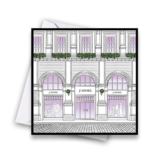 Schaufensterbummel - J'adore Grußkarte