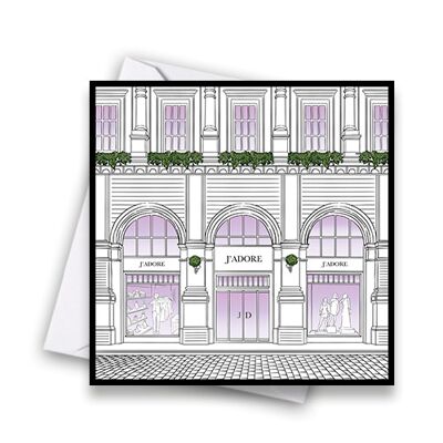 Window Shopping- J'adore Greeting Card