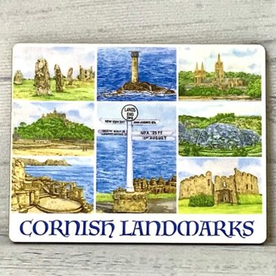 Coaster Cornish Landmarks. Cornwall