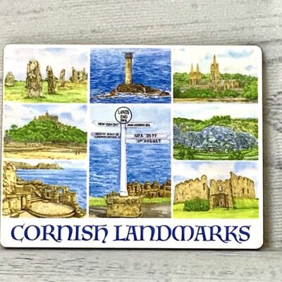 Coaster Cornish Landmarks. Cornwall