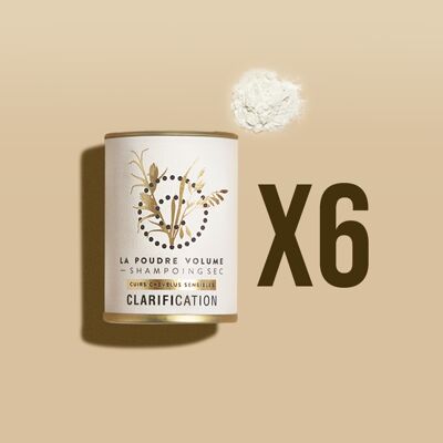 PACK OF X6 • Natural dry shampoo powder