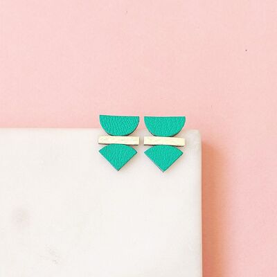 Boucles d'oreilles solar menthe