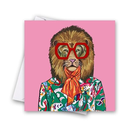 Fashion Animals- Lenny Greeting Card