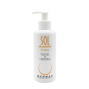 SOL DE MÜNNAH Sonnenschutz für Gesicht und Körper – Natürlicher und feuchtigkeitsspendender Sonnenschutz mit physikalischem Filter gegen UVA/UVB/UVC/IR – 150 ml