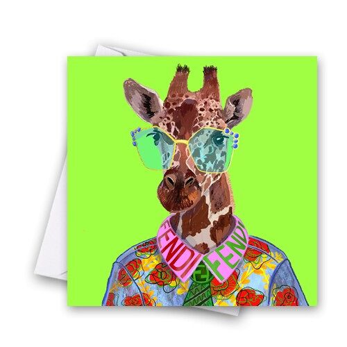 Fashion Animals- Gerry Greeting Card